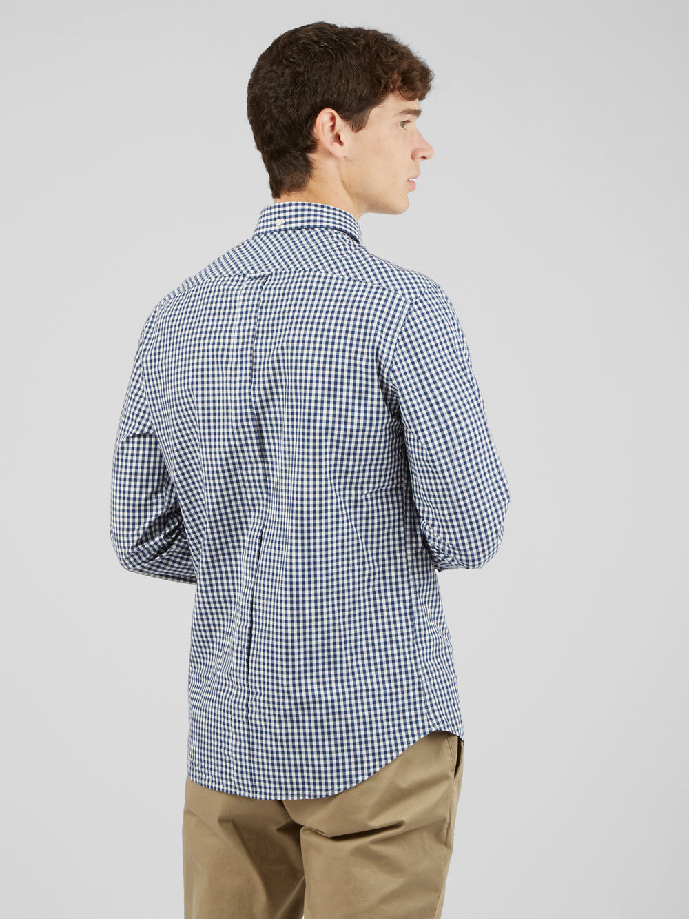 Chemises Ben Sherman Signature Long-Sleeve Gingham Bleu Foncé | TKJ-48070237